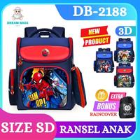 NEW!!! NEW!!! Dream Bags Tas Sekolah Karakter Superhero DB 1651 Size SD Tas Anak Import