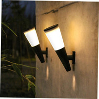 Solar Wall Light Exterior Outside Solar Fence Lights Pathway Light Outdoor Solar Lamp Wall Sconce For Garden Backyard Front Door