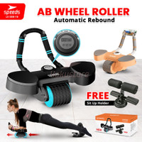 Ready Stock Speeds Ab Wheel 2In1 Ab Roller Wheels Plank Trainer Abdominal Core Roller Alat Push Up Sit Up Stand Bar Automatic Rebound Gym Aman 009-19 Hitam .Barang Terbaru