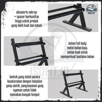 OFFICE - Isofit.id Rak Dumbell 2 Tingkat / Dumbell Storage Rack 2 Layer STOK READY
