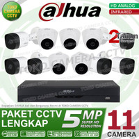 TERNAMA || PAKET CCTV DAHUA 5MP 16 CHANNEL 11CAMERA
