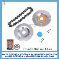 Azizi Snack Wood Carving Disc Chain 4Inch 22 Mata For Angle Gerinda