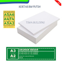 KERTAS BW PUTIH A2 PERPACK ISI 100 LEMBAR