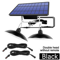 Lampu Solar Led Panel 2 Bohlam Super Terang Waterproof 5500Mah Hemat