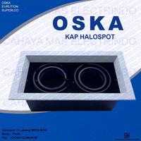 OSKA Kap Downlight MR16 Halospot 2 Lubang MR16 BOX Body Putih