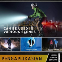 LED DEPAN SEPEDA LAMPU AKSESORIS OLAHRAGA RECHARGEABLE MURAH 117