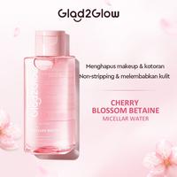GLAD2GLOW Micellar Water 130ml - Bersihkan Makeup Waterproof & Kotoran, Segar & Lembab, Non-stripping, Cocok Semua Kulit