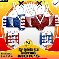 Body Protector Pelindung Badan Hogu Taekwondo Moks Super Dua Sisi