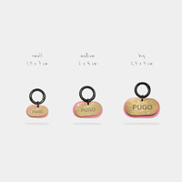 Promo Dog Tag  Two Elephants - Brass  Leather Small Diskon