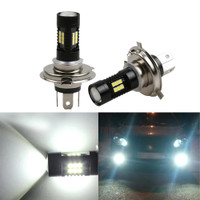 2Pcs H4 LED Fog Lights Bulb 1200LM 6000K White Car Driving Running