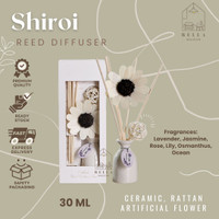 Pengharum Ruangan Diffuser Stick SHIROI Reed Diffuser White Ceramic
