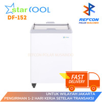 Sliding Curve Glass Freezer Starcool DF-152 (152 Liter) Free Ongkir