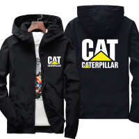 2023 New Spring Autumn Men's CAT Logo Hooded Jacket Casual Coat M