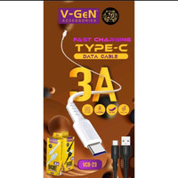 PTR Kabel Data USB Type C V-GEN VCB-23 3A Fast Charging