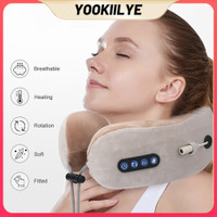 New YOOKIILYE Electric Neck Massager U Shaped Pillow Portable Shoulder