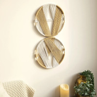 2 Pcs Macrame Wall Hanging Macrame Dream Catcher with Bamboo Boho