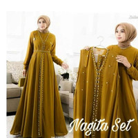 Baju Gamis Wanita Dewasa Pakaian Cewek Busana Muslim Anak Jubah Syari