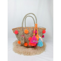 Barang Ready Stock Dan Siap Kirim Ya Kak / Tas Mendong Pompom Bali Tas