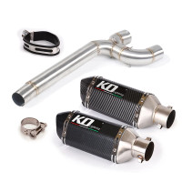Slip-on Motorcycle Exhaust System Mid Pipe Link 51mm Contain DB