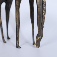 Retro Horse Metal Sculpture Crafts Abstract Artwork Statue Ornaments