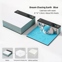 Unique 3D Paper Carving Earth Calendar, Blue Earth Calendar, 3D