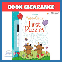 ( Puzzles) Usborne Wipe Clean Book Children Early Educational Activity