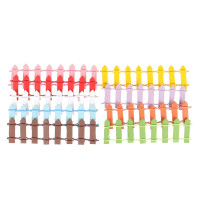 5pcs Lattice Wooden Fence Mini Signs Fairy Dollhouse Garden Plant