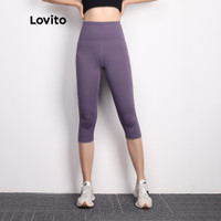 New Lovito High Waist Compression Yoga Women Pants L02106 (Black/Gray/