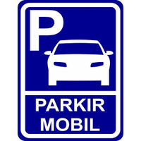 BARANG TERLARIS RAMBU PARKIR MOTOR DAN MOBIL UKURAN 50X70CM. PLAT ACP