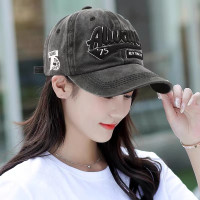 Miss curiosity Baseball Hat Pria/Wanita Model Wash Denim Luntur Bahan