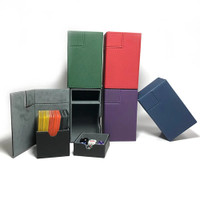 Up Premium Leather Storage 100+ Card Deck Case Box With