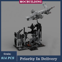 MOC Modular Building Battlefield Building Block Assembly Scene Br