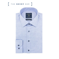 New The Shirt Bar Blue Spill Resist Tailored Fit LS Shirt TF2F7.16