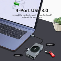 11In1 Typec Expansion Dock To Ethernet Port Hdmivgaaudio Exp