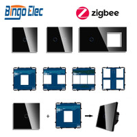 Zigbee Touch Switches Function Base 1/2/3Way Glass Panels EU Wall