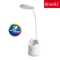 Aoki Lampu Belajar Tricolour Sentuh 3Warna Tempat Pulpen Baca Meja