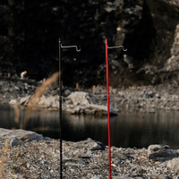 Lamp Post Pole Aluminum Alloy Hanging Light Stand Foldable Portable