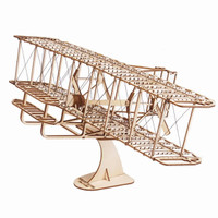 3d Wright Brothers Airplane Wooden Puzzle Assemble Building Block