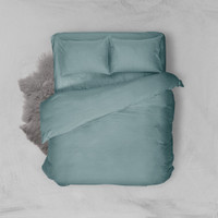 Nyenyak Bed Cover Premium Cross Ash Blue - Super King 240X240 / King