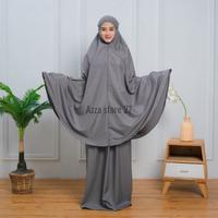 Azza store27 - Mukena Dewasa Khadijah Polos Menutup Dagu Katun Murah