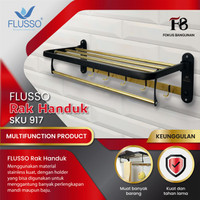 PTR Rak handuk dinding Rak handuk Lipat/Rak handuk hitam | Flusso 917