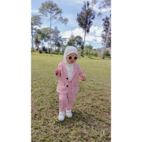 Zahra Setelan Baju Anak Perempuan Polly azer Bahan Katun | One Set