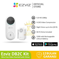 EZVIZ DB2C Kit Smart Home Wireless Video Doorbell with Chime