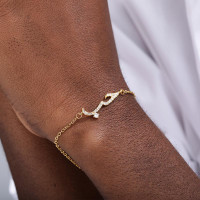 Gelang dan Gelang Pernyataan Cinta CZ Arab Cantik untuk Wanita Pria