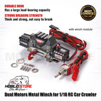 [JYHB] - Dual Motors Metal Winch for 1/10 RC Car Crawler Offroad