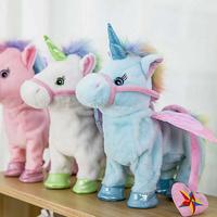 Electronic Plush Unicorn Robot Horse Toy Controled By Leash Elect