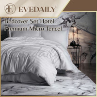 Bed Cover Set White Tencel 90x200 - 200x200 - Evedaily Berkualitas