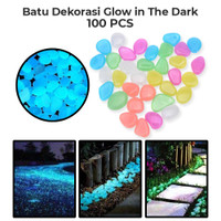 Batu Hias Dekorasi Glow In The Dark Garden Stone 100 Pcs Hc0043 Color