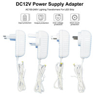 New Supply Adapter EU/UK/US/AU 1A 2A 3A Charger 220V AC To 12V DC Plastic LED LED Strip Light