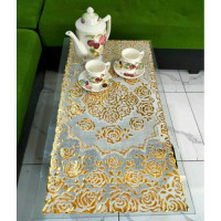 Taplak Meja Tamu Mewah Persegi PVC M3A9 Taplak Meja kualitas premium